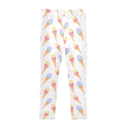 Sweet Ice Cream Girls Leggings,Workout Leggings for Girls Toddler Athletic Leggings Size for 3-10T2