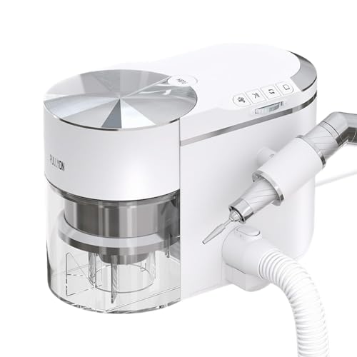 BeoyNot Professional Nail Drill and Dust Collector 2-in-1, Electric Nail File Polisher with Vacuum Suction, 30000 RPM Brushless Motor, ≤68dB Ultra Quiet, Extension Hose