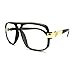 Geeky Oversized Run DMC Gazelle Eye Glasses Sunglasses - Black Gold