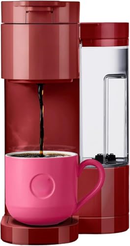 KeurigK K-Express Essentials Single-Serve KCup Pod Coffee Maker 3 Cup Sizes Fast Fresh Brew 30oz Removable Water Reservoir Travel Mug Friendly Maintenance Alert Space-Saving (Red)