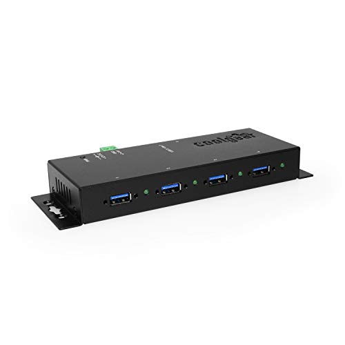 Crazy Clearance Coolgear USB 3.2 Gen 1 4-Port Industrial Hub Metal Case with Screw Lock Cable Option