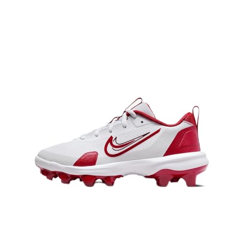 Nike Force Trout 9 Pro MCS Big Kids' Baseball Cleats (FZ0916-101, White/Pure Platinum/Team Red/) Size 11
