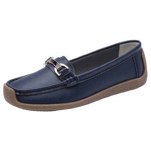Women's Wide Width Loafers Comfortable Slip On Walking Shoes Cute