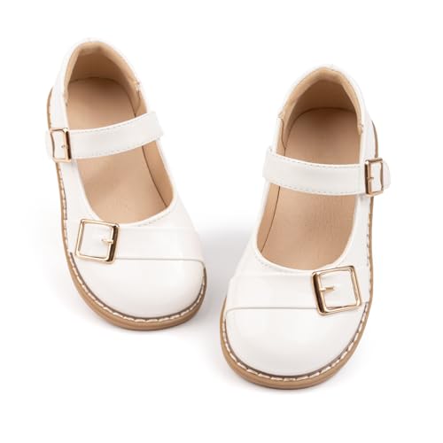 Toddler Girls Mary Jane Flats Little Kids School Uniform Dress Shoes Oxford for Wedding Party Church