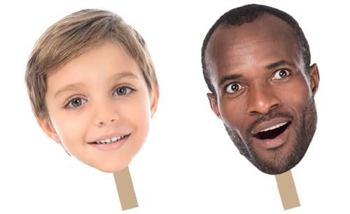 DesignThatSign Big Head on a Stick Custom face Cutout Big Party Fan Face face Cut Out Head Cutout