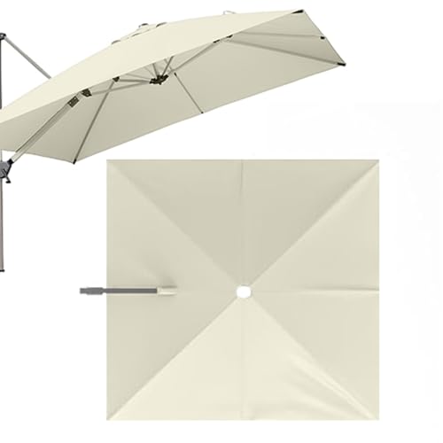 Tela de repuesto de 3m para sombrilla exterior beige con toldo de patio para 8 varillas de jardin 2