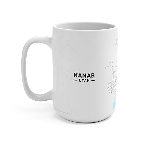 Taza Kanab Utah UT Mapa 15 oz miniatura 3