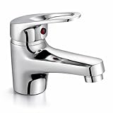 Grifo Lavabo Baño-Grifos Para Lavabos de Baño-Color Cromado Plateado-Estilo...