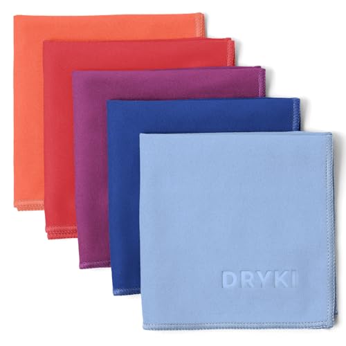 Sweat Absorbing Handkerchiefs - The Original Pocket-Sized Sweat Towels - Quick-Dry Microfiber Sweat Rags for Face, Hands, & Body - Men & Women - Gym, Sports, and Work (Desert: 5 Pack)