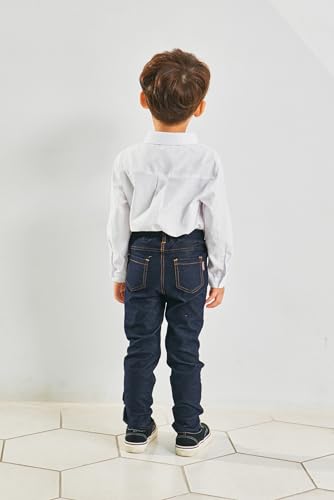 Kids Toddlers Unisex Stretchy Lightweight Pull-On Pants – Indigo Denim Look for Boys & Girls 6
