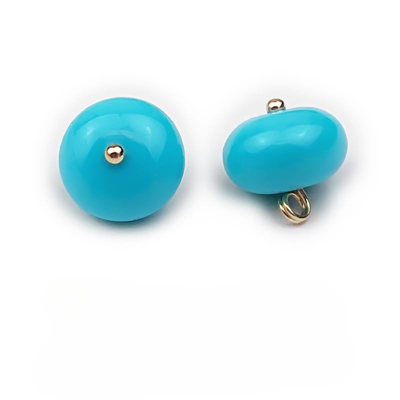 Guziki perłowe, 100 szt. 12 mm, czarne, płaskie, małe, okrągłe, guziki w kształcie gruszki, do rękodzieła z tkanin(6# Sky Blue)