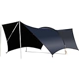 LUOGOXI タープ キャノピーテント屋外日焼け防止 家族タープ ピクニックビーチオーニングキャ軽量 ンプバーベキューパーゴラタープ 天幕 シェード アウトドア しゅうのう収納ふくろ袋つき付きです (ブラック)