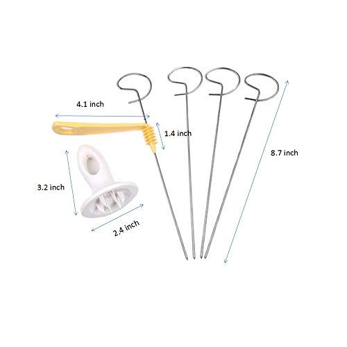 2 Set Tornado Spiral Potato Cutter Manual Slicer, Fry Vegetable Spiralizer Chips Maker with 4 stainless steel Sticks