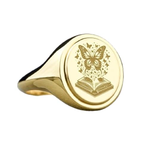 Bague papillon en argent sterling 925 et finition plaqué or
