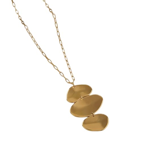 YUPEIUKLI - Collar con Colgante Irregular artístico único, Cadena de Acero Inoxidable Ajustable para Mujer, Uso Diario y Fiesta