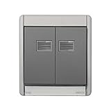 Material duradero Simon 4400026-035 - Marco Con Tecla Doble Gris S.44 Aqua