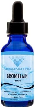Absonutrix Bromelain 590 mg, Easy-To-Consume Liquid Drops, 4 Oz Bottle, Pineapple Extract For Tissue Support, Quick Absorption, Gluten-Free, Third-Party Tested, GMP-Certified, Non-GMO, Made in USA