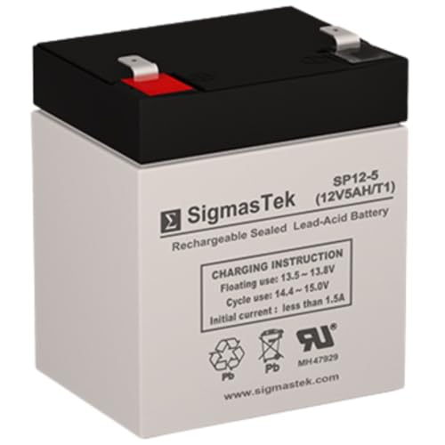 SigmasTek Leoch DJW12-4.5 Compatible Battery 12V 5Ah F1