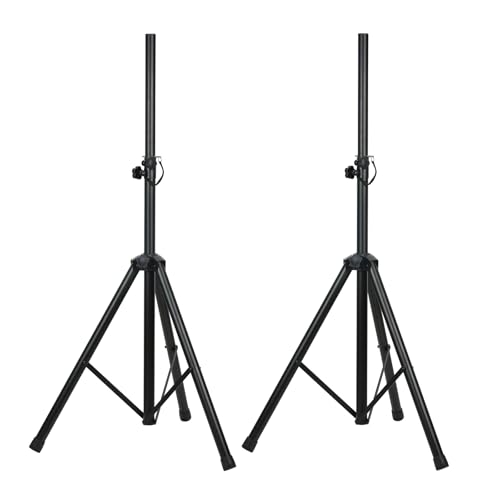 Howonder Heavy Duty Speaker Stand, PA Speaker Stand,Speaker Tripod Stand, Adjustable Height from 44 to 72 Inches，Hold up to 150lbs, HD-300 (2 Packs Black)