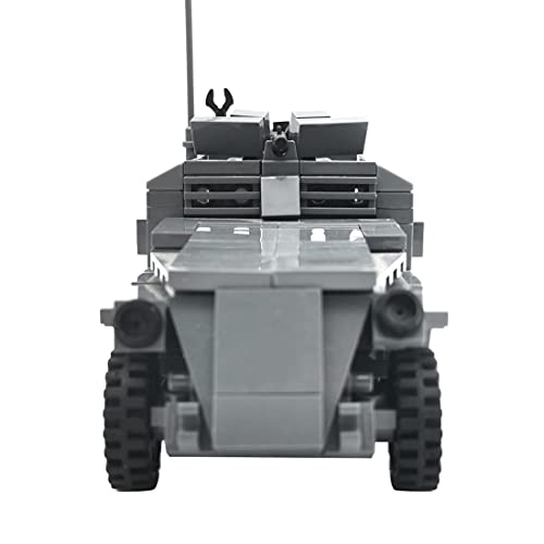 TRCS Technik WW2 Militär Fahrzeug Bausteine, 290 Stück 1:35 Deutsches Gepanzertes Fahrzeug für SWAT Polizei Minifiguren… – Bild 5