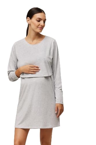 YSABEL MORA - Camisón de Maternidad Manga Larga, Diseño Mediterráneo, Confort Adaptable, Sostenible, Hecho en Valencia, Ideal para Embarazo y Lactancia, Materiales Eco-Friendly