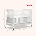 Dream On Me Carson Classic 3-in-1 Convertible Full-Size Baby Crib in White, GreenGuard Gold & JPMA, 4 Mattress Heights, Converts to Day & Toddler Bed, Locking Wheels, Classic Nursery Design