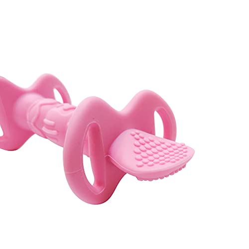 Nûby, Colher de Silicone com Travas de Segurança Rosa