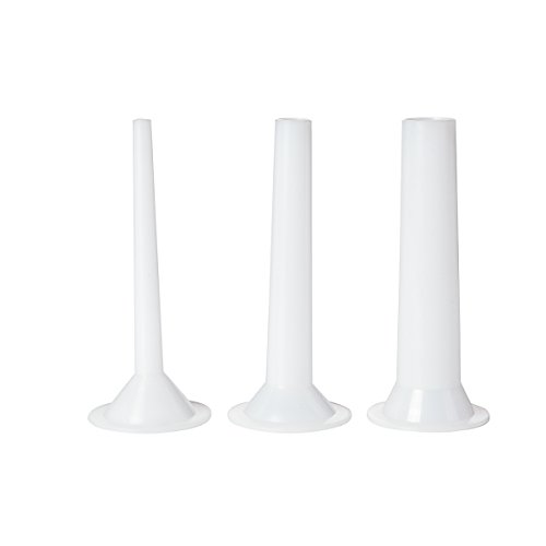 Liebhome Lot de 3 tubes de remplissage à saucisses de qualité alimentaire pour moulin à viande #5 9,5 mm, 11,4 cm, 3,8 cm 3 Pcs #10-12