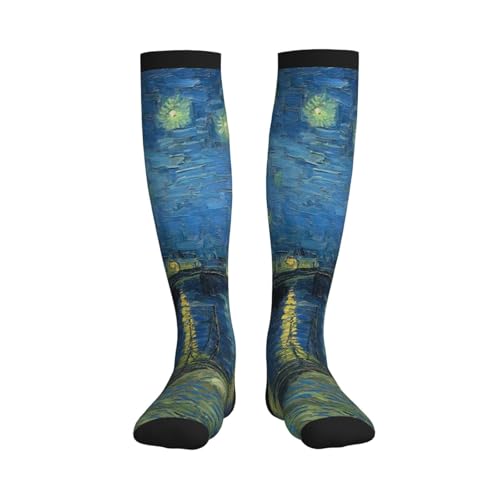 Image of Compression Socks for Women Men Circulation Graduated Supports Socks for Running Travel Nurse Athletic Sports