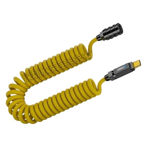 8K@60Hz PD140W Splicing High-Speed Charging Support Data Cable 20Gbps USpB C to C Spring Cable Type C Scalable Extender Cord for Maicbook LPhonie New 2026 High for Reliable Electronic Component