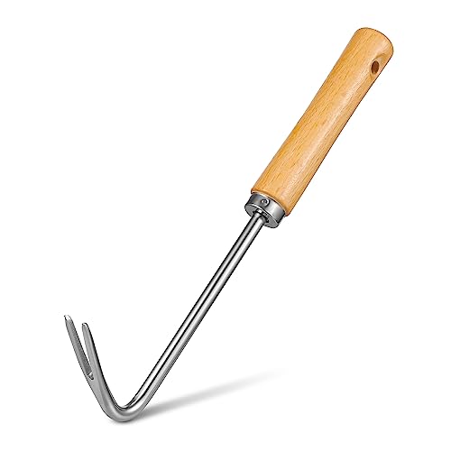 BAZEITFLOW Désherbeur Manuel avec Manche en Outil de Jardin pour Désherbage Facile Outil d'Élimination des Mauvaises Plantes Design Ergonomique Solide