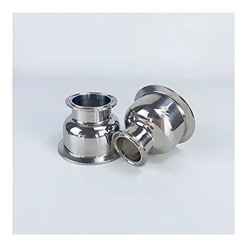 OPYTR Rohrverschraubung Reduzierer 3"(76mm) Od91 X 2"(51mm) Od64,Sanitäres Tri-Clamp-konzentrische Rohrfitting SS 304 Push-to-Connect Cover