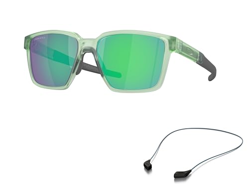 Oakley OO9430 Sunglasses Bundle: OO 9430 ACTUATOR SQ 943002 Matte Trans Jade/Prizm Jade Policarbonate Standard and Large Blue leash Accessory kit2