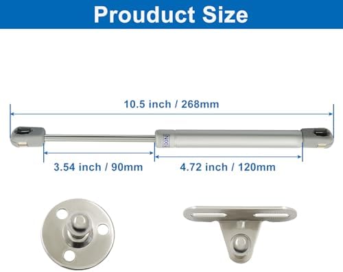 2 Pack 100N Force Gas Spring, 10.5 Inch Struts — 사진 3