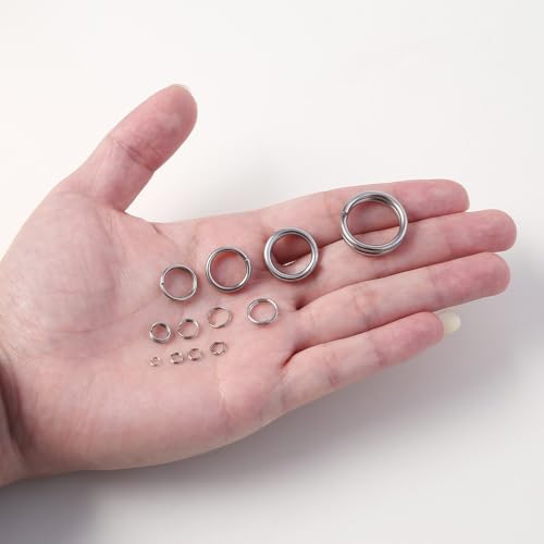 100 piezas anillas divididas de acero inoxidable miniatura 4