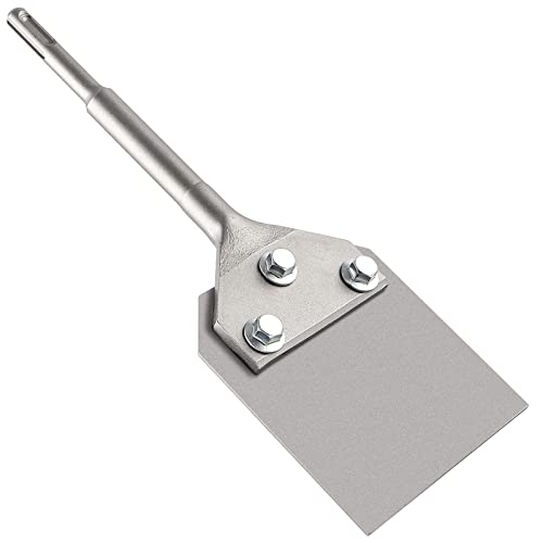 Firecore Sds Plus Floor Scraper, 4 Inch Wide Tile Thinset Scaling Chisel, 4" X 10" Thinset Scraper Adhesives Remover Wall Scraper Works With Sds Plus Rotary Hammer #TOP18