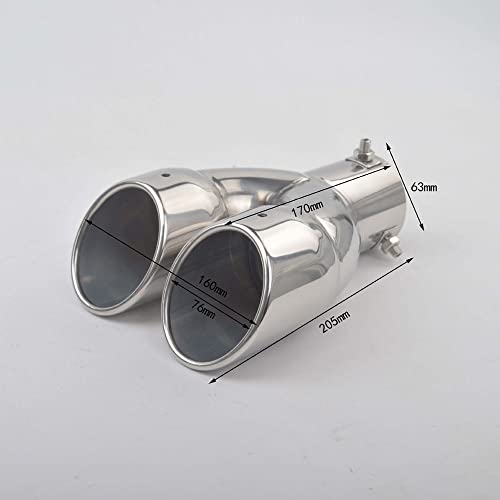 Cola de escape doble cromada de 63mm para transformar el diseño de tu coche 2