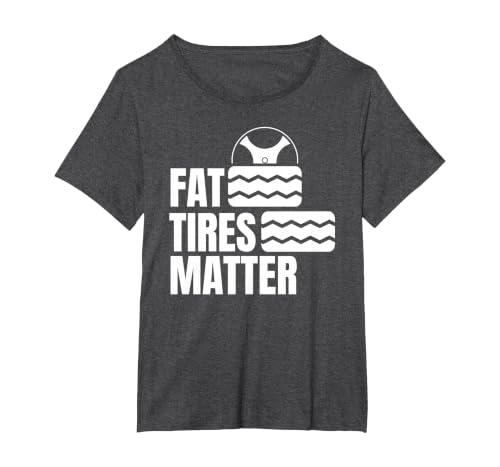 Fat Tires Matte Tyre Dealer Tyre Wheels Rims Workshop T-Shirt, Women's Plus, Dark Heather Grey, 4X