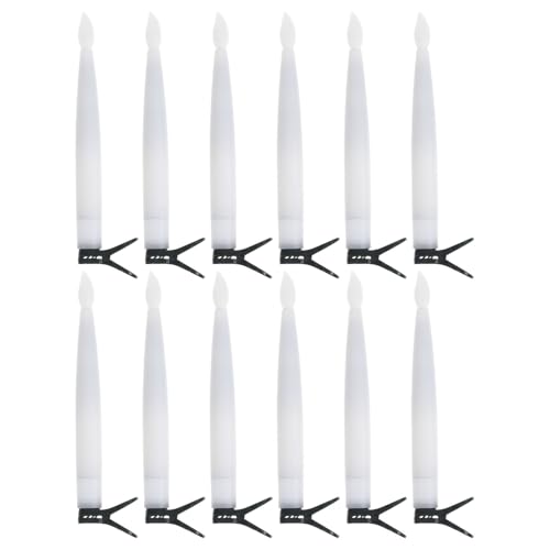 Velas LED de luz cálida para árbol de Navidad con clip plástico y fácil de almacenar