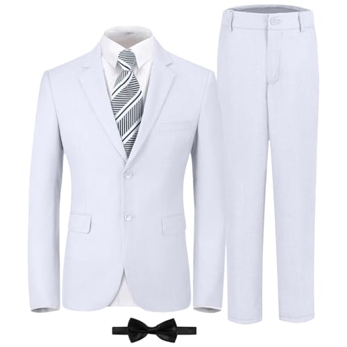 Boys Suit White Suits for Boys Teen Toddler Suit Set Boy Formal Suits for Wedding Kids Easter Prom Tuxedo Suits Size 2T