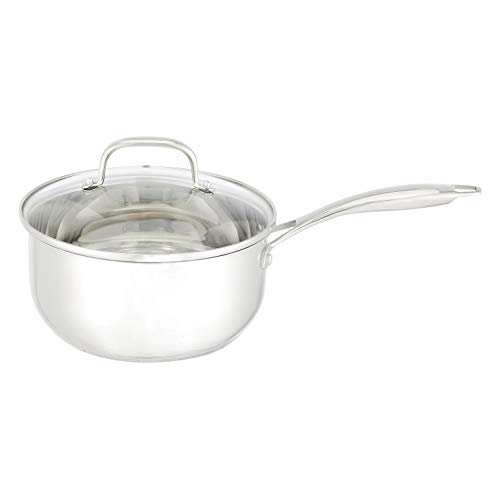 Amazon Basics Stainless Steel Sauce Pan with Lid 3-Quart