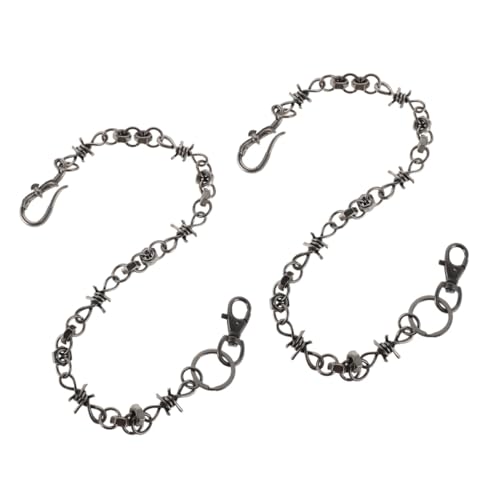 Cadena para jeans de metal BESTYASH de 2 piezas accesorio retro punk para pantalones