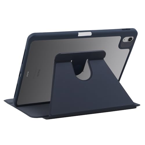 Image of Arctic Fox Smart Folio Rotating Cover Case for iPad Air 11 inch M3 /M2 2025 /2024, iPad Air 5th /4th Gen Case 10.9 Inch, 360 Degree Rotation Protective Stand Cover Clear Back (Blue)