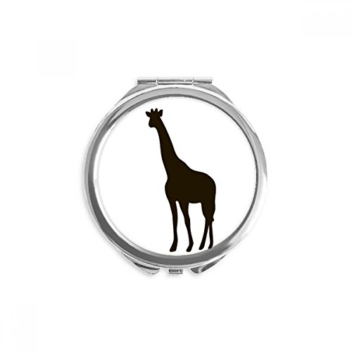 Miroir de poche girafe pour retouche maquillage au bureau ou en voyage, accessoire sac à main compact