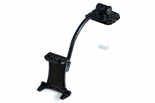 【エレワークス】 汎用 6インチ〜10インチ ポータブルナビ・テレビ(TV)・モニター用 貼付・吊り下げフレキシブルアームタイプ 車載用取付スタンド(住友3M製両面テープ使用)(ダッシュボードより低い位置への設置に最適)