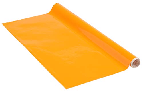 Venilia Klebefolie | Orange Matt | 45 cm x 1,5 m, Stärke 95μ | selbstklebende Möbel-Folie, Dekofolie, Tapete, Küchenfolie | ohne Phthalate | Made in EU