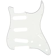 Fits Fender USA/Mexican Made Standard Stratocaster Modern Style.If you use it for other Strat style guitar, you may need a modification for line up 11 mounting screw holes, SSS pickup routine Plastic made, 2.0-2.2mm(0.08-0.09 inch) thickness Double l...