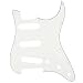 Musiclily SSS 11 Hole Strat Electric Guitar Pickguard for Fender USA/Mexican Made Standard Stratocaster Modern Style Guitar Parts, 3Ply Aged White