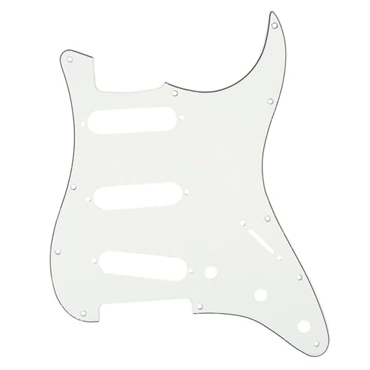 Musiclily 11 Agujeros SSS Golpeador Strat ST para Guitarra Eléctrica Fender American/México Standard Stratocaster Moderno, 3 capas Pergamino