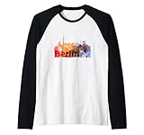 Photo Gallery berlin skyline della germania capitale watercolor style maglia con maniche raglan Photo Gallery berlin skyline della germania capitale watercolor style maglia con maniche raglan